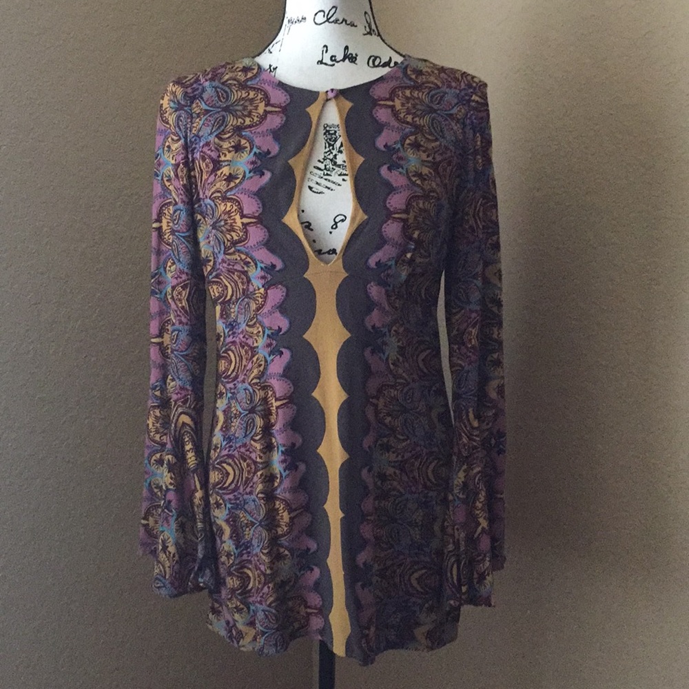 Free People boho tunic top